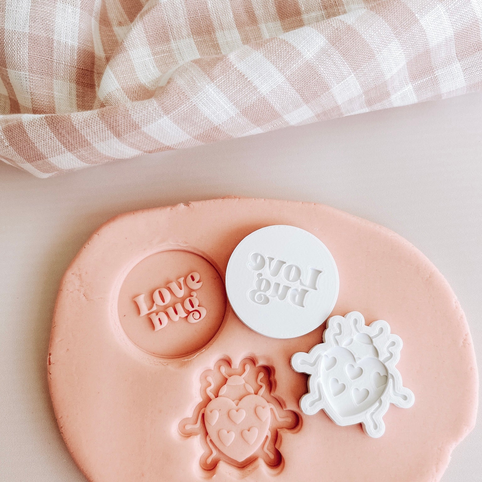 Love bug mini set of 2 debossers and cutters