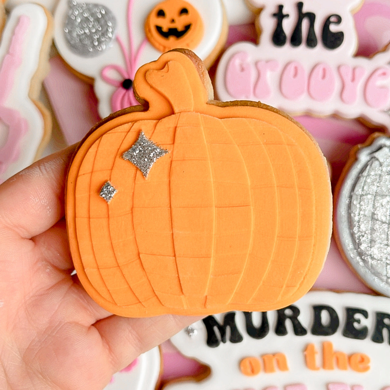 Disco ball pumpkin debosser and cutter