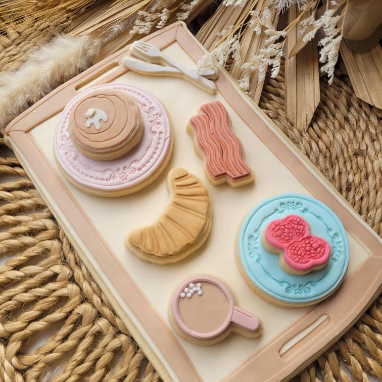 XL breakfast tray with minis set of 9 with matching cutters