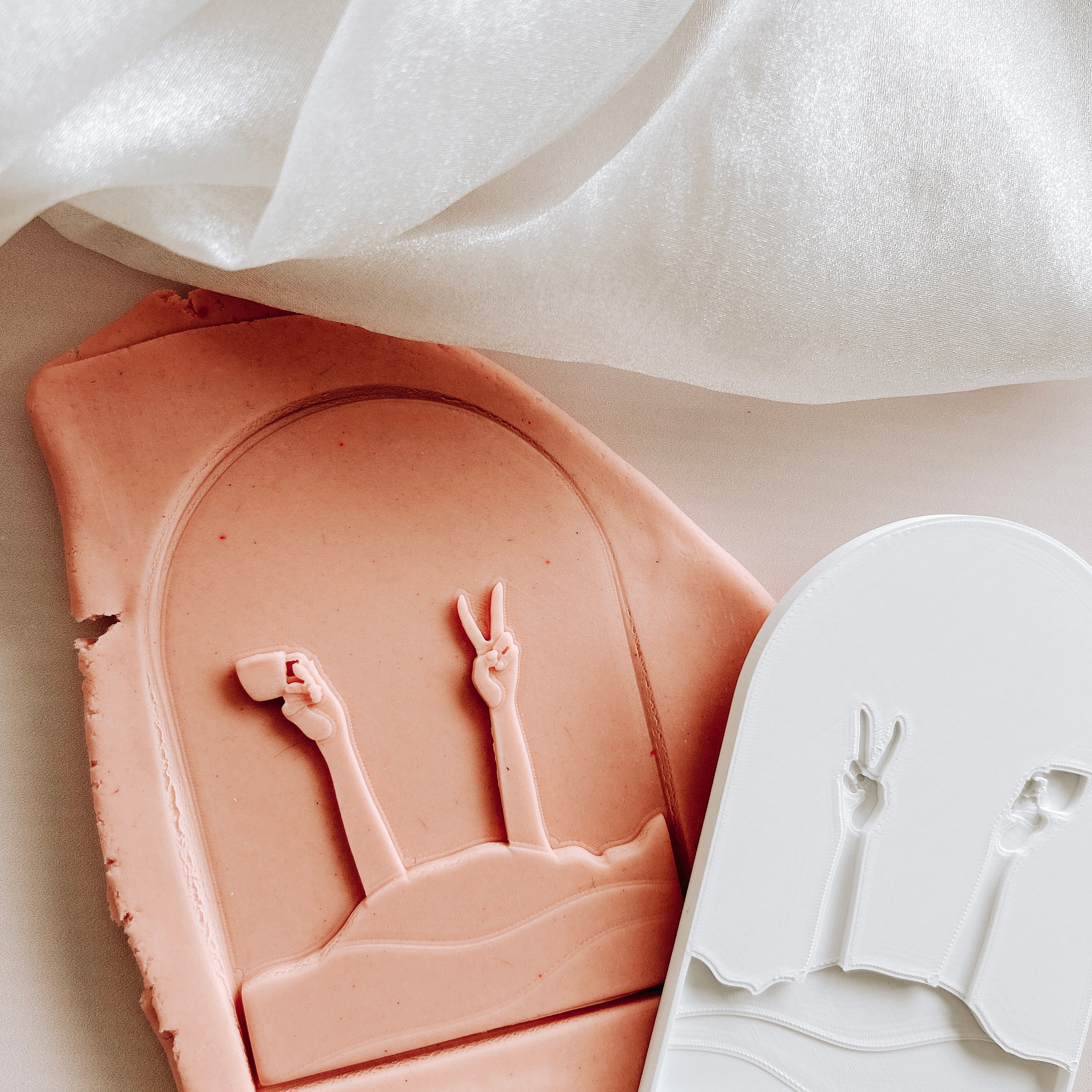 Coffee in bed arch debosser and cutter