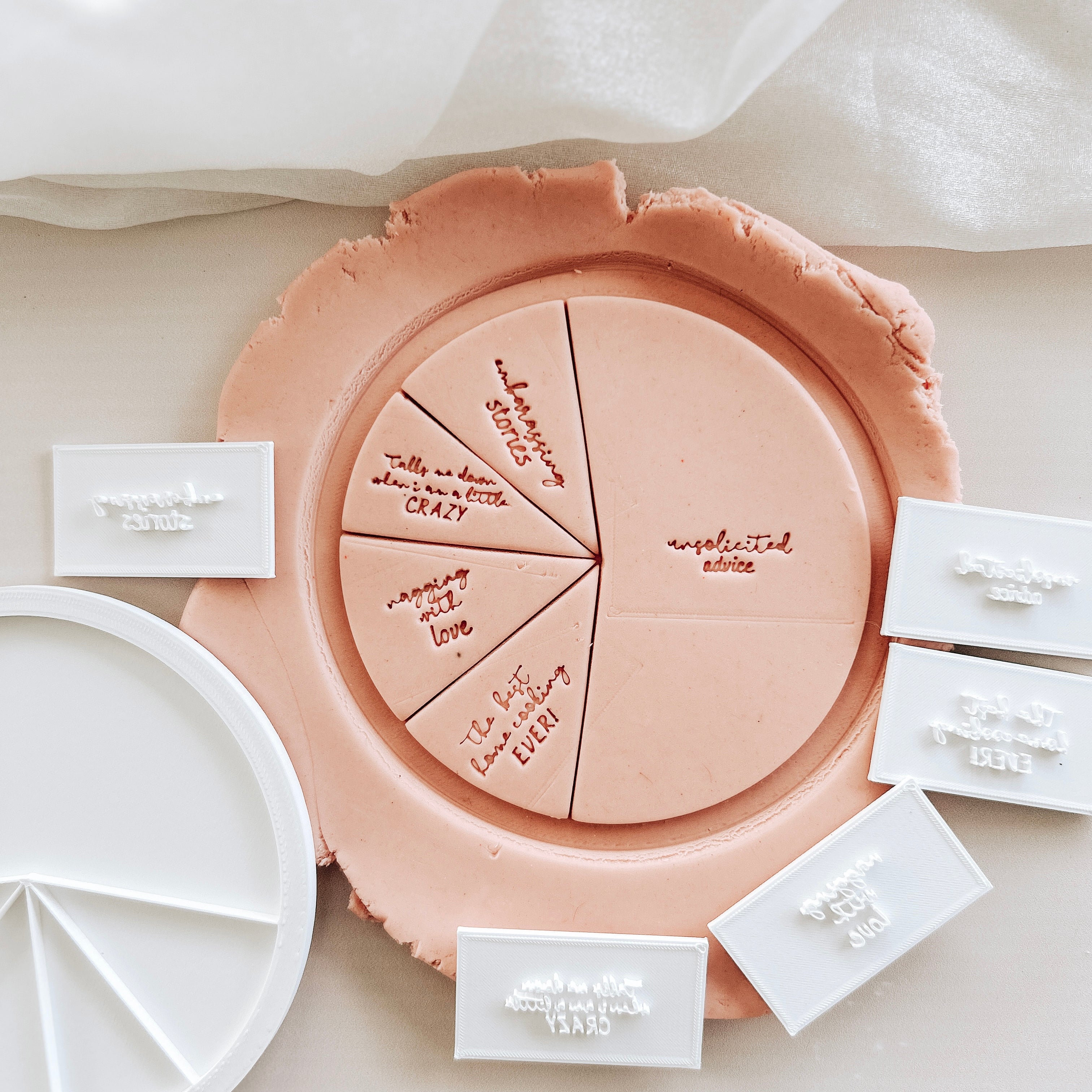 Mother’s Day pie chart with matching minis set of 6