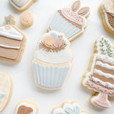 Easter cupcake with nest and eggs debosser and cutter