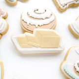 Farmhouse style butter debosser and cutter