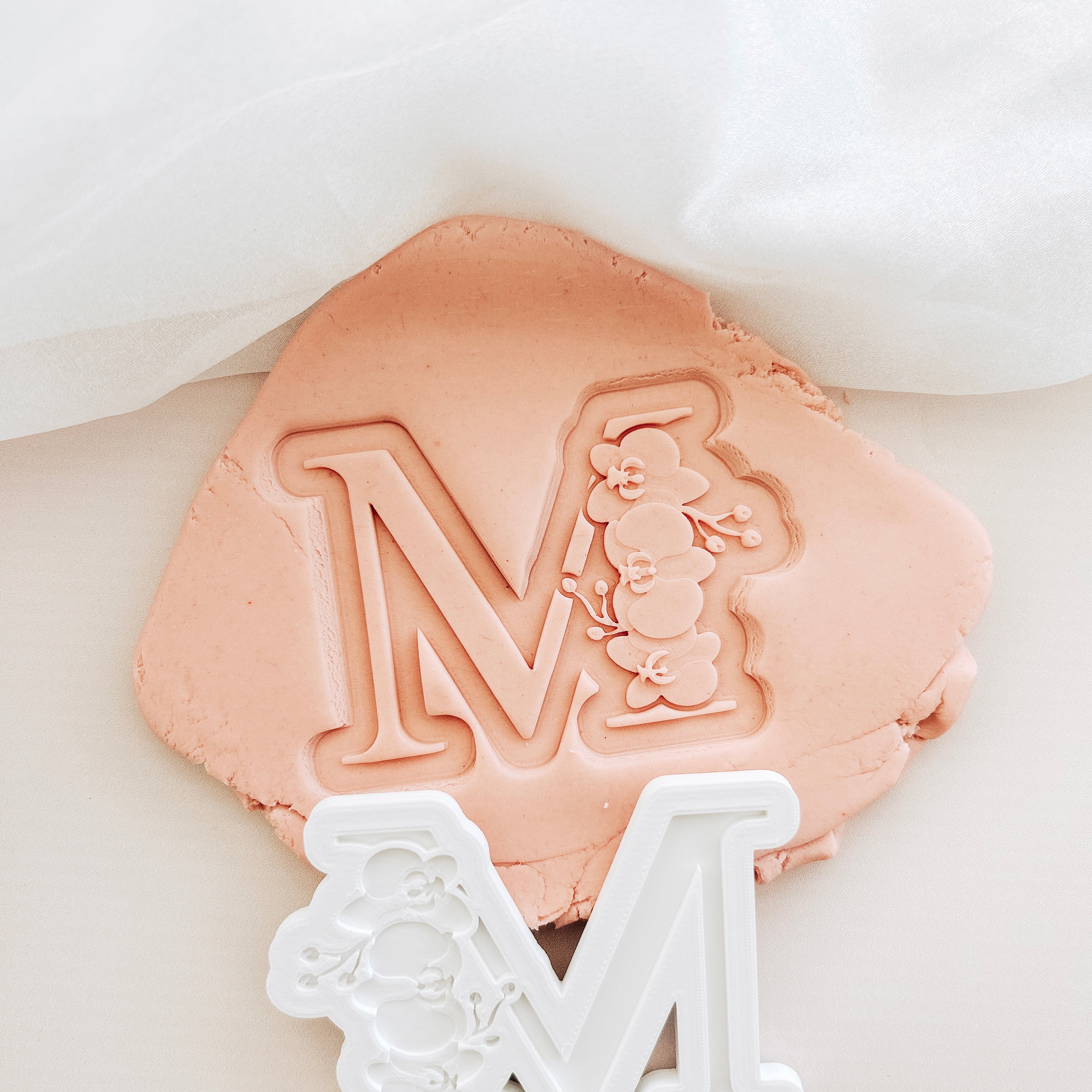 Orchid M & U set of 2 stamps and cutters
