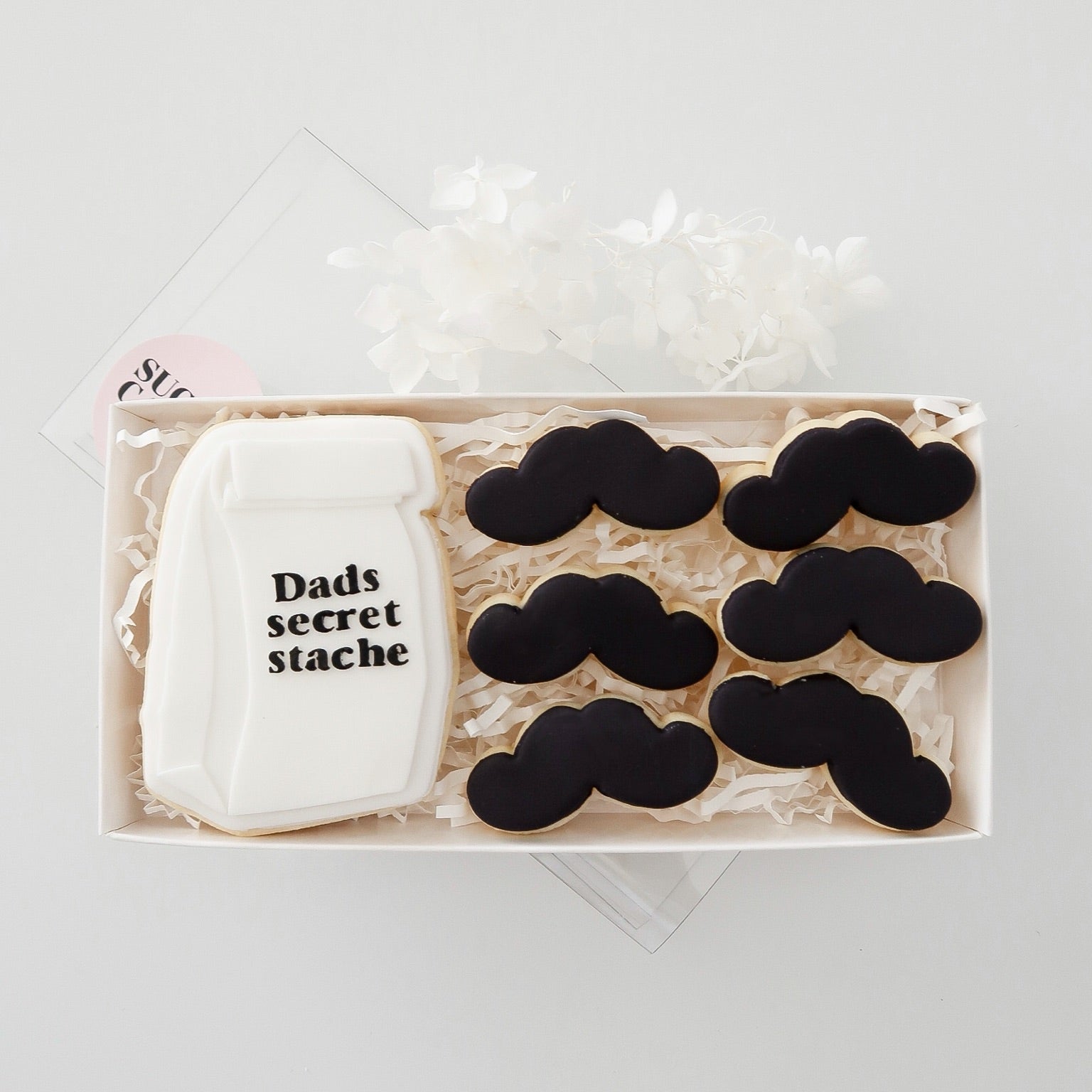 Dads secret stache set of 2 stamps and cutters