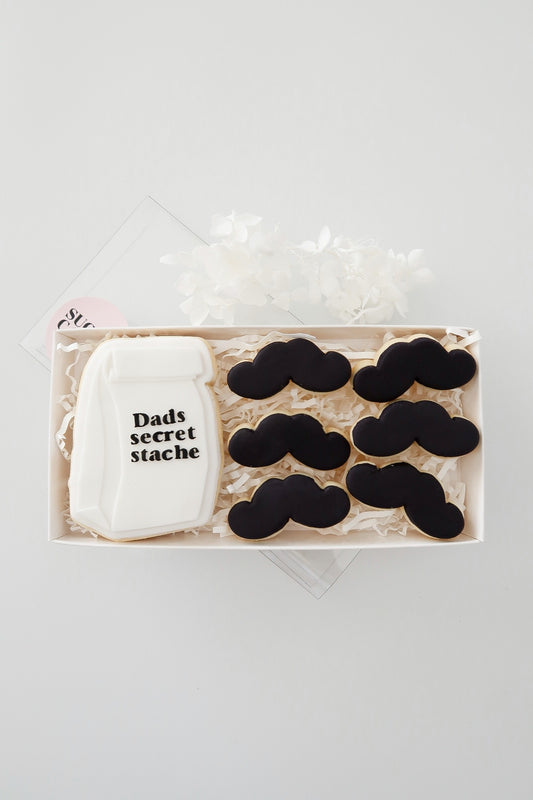 Dads secret stache set of 2 stamps and cutters