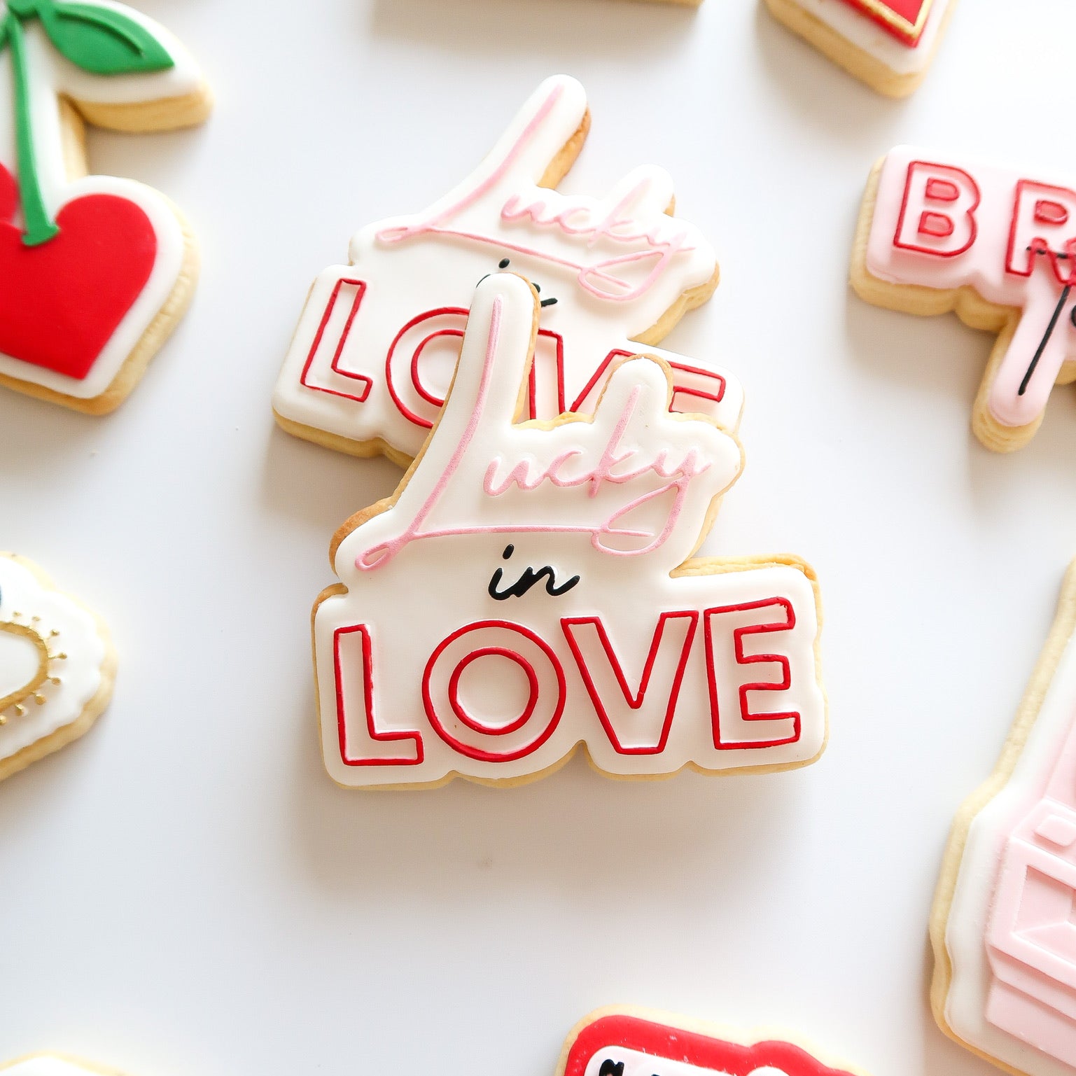Lucky in love font debosser and cutter