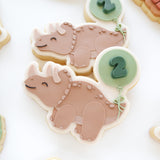 Triceratops party dinosaur debosser and cutter