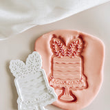Easter cake with tiers and ears debosser and cutter