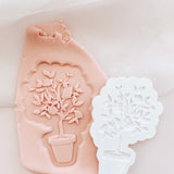 Lemon tree in pot debosser and cutter