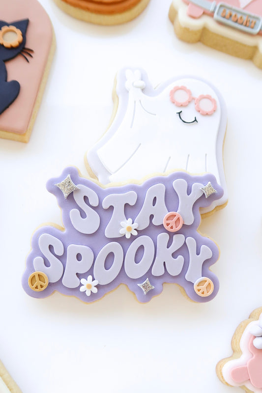 Stay spooky Halloween font stamp and cutter