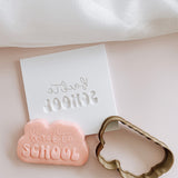 Teacher font set of four stamps and cutters