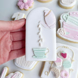 Pouring teapot arch debosser and cutter