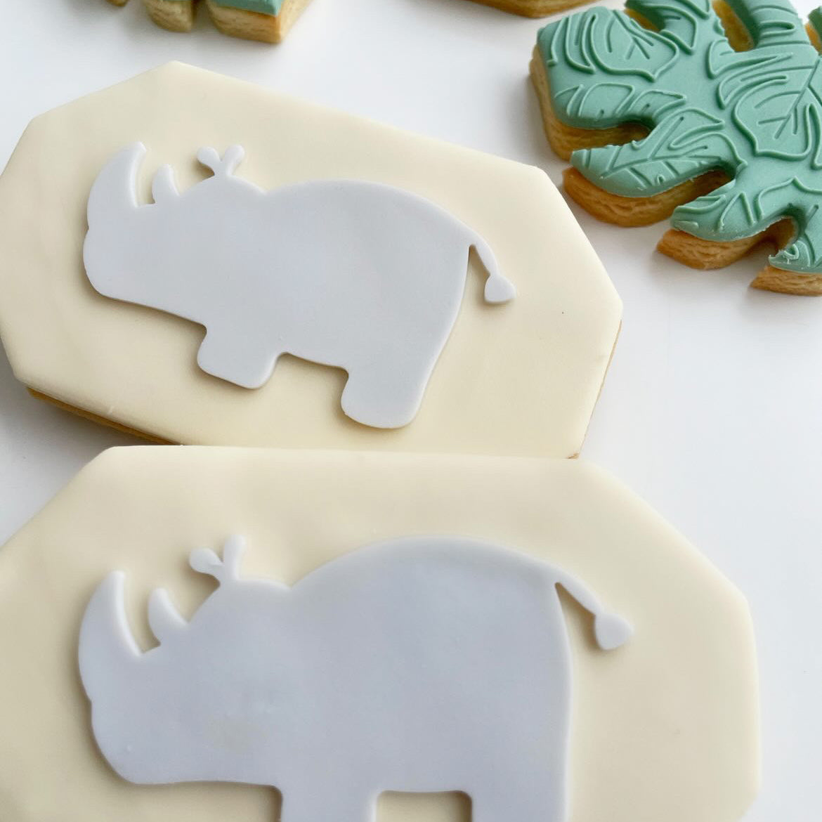 Modern Jungle animals outline set of 5