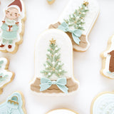 Detailed Christmas tree in snow globe debosser and cutter