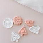 Train set of 3 mini stamps and cutters