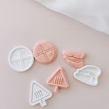 Train set of 3 mini stamps and cutters