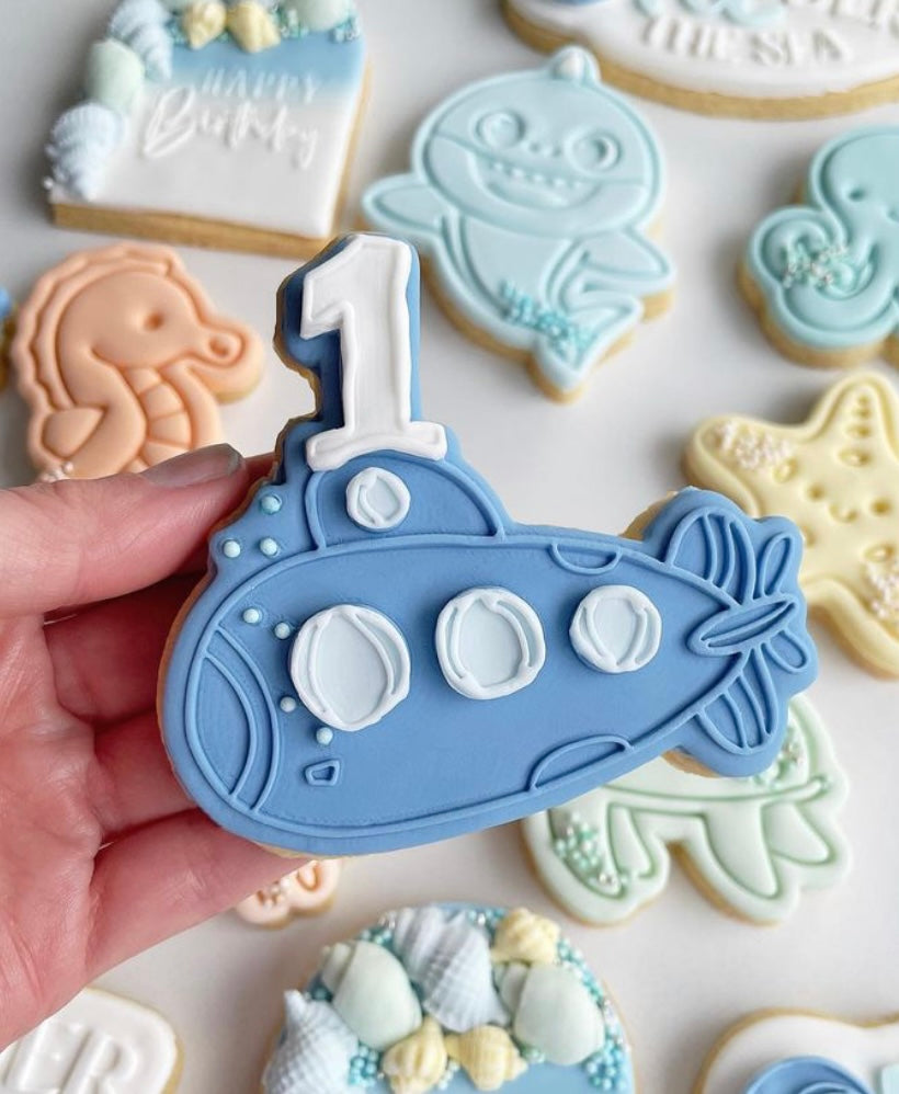 First birthday themed submarine debosser and cutter