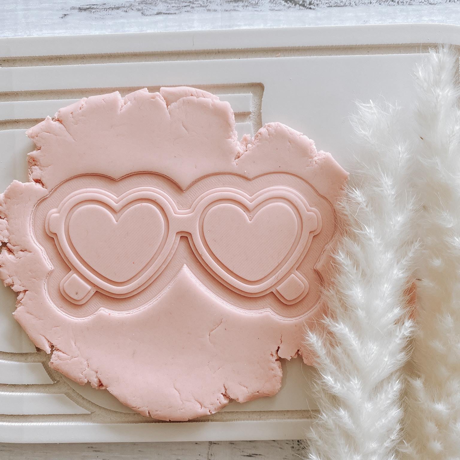 Heart shaped sunglasses stamp and cutter