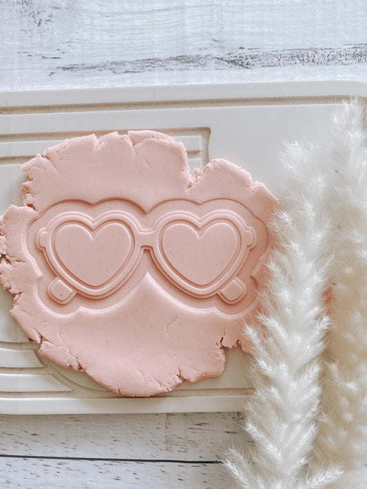 Heart shaped sunglasses stamp and cutter