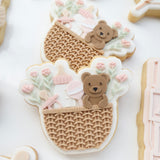 Bear baby bundle basket debosser and cutter