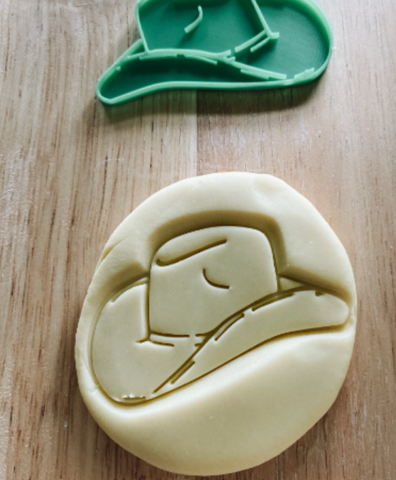 Cowboy hat Cookie Stamp  and cutter Aussie Party themed Embosser