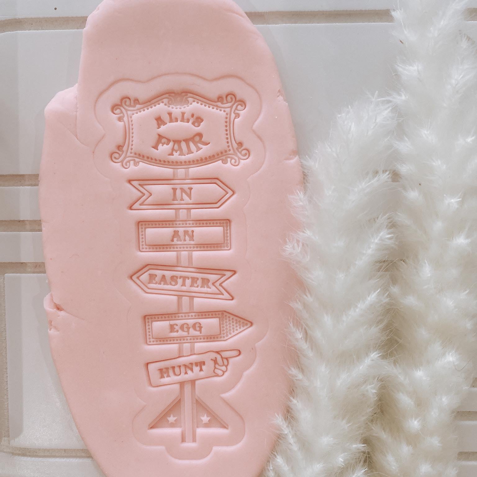 All’s Fair in an Easter egg hunt sign embosser and cutter