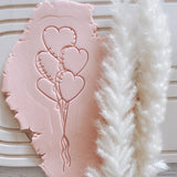 Heart bunch of balloons stamp and cutter