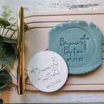 Simple personalised baptism round