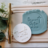 Simple personalised baptism round