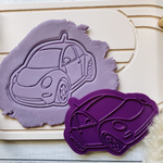VW Beetle cookie embosser and cutter