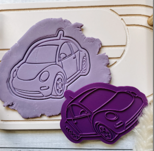 VW Beetle cookie embosser and cutter