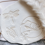 Animals set of three stamps and cutters