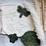 Animals set of three stamps and cutters