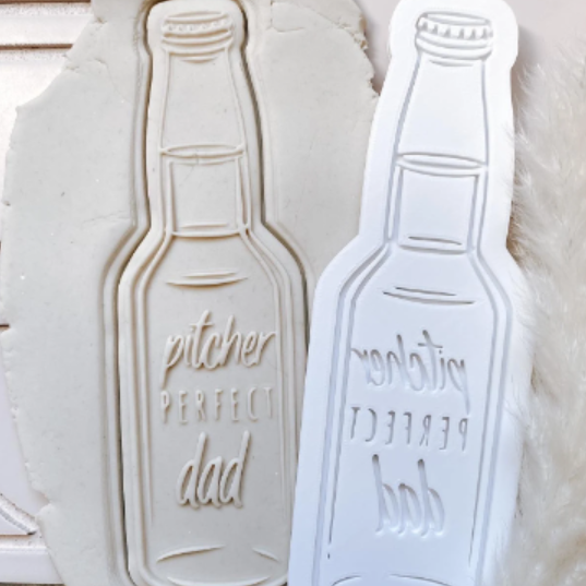 Father’s Day Six Pack cookie debosser set of six stamps and cutter