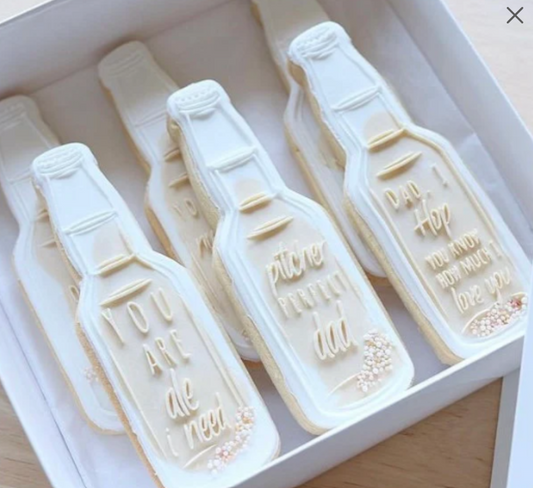 Father’s Day Six Pack cookie debosser set of six