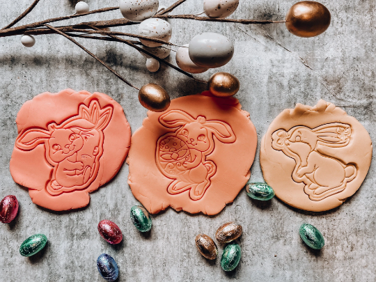 Boss Embossers Rabbit Bunny set of three stamps and cutters– Boss Embossers