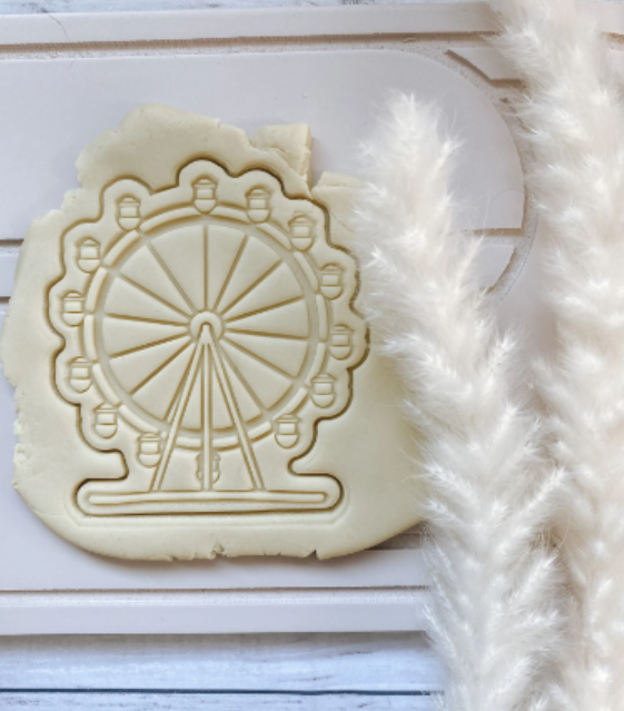 Ferris wheel cookie embosser and cutter