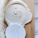 Engagement finger cookie debosser