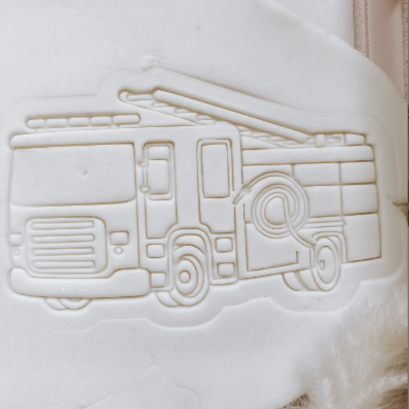 Firefighters Truck and Hat Cookie Embosser and Cutters