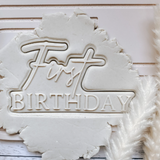 First birthday Cookie Stamp and Cutter