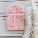 Personalised floral cross