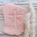 Personalised floral cross