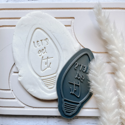 Let’s get lit Christmas Cookie Stamp and Cutter