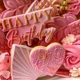 Happy birthday stamp and cutter