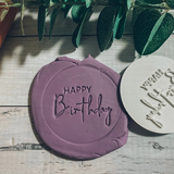 Simple round happy birthday