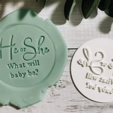 He or she Gender Reveal Cookie Embosser