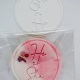 Gender Reveal Cookie Stamp He or She