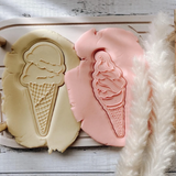 Icecream scoop OR soft serve stamp and cutter