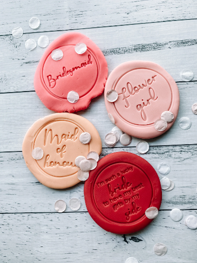 Bridesmaid Proposal Set Wedding Cookie Stamps Fondant Embossers